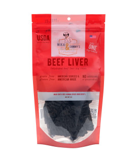 Mika & Sammys gourmet Jerky Dog Treats Made in The USA (Beef Liver 5 Oz)