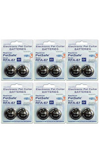High Tech Pet RFA-67 Petsafe Compatible 6-volt Trusted Electronic Pet Collar Replacement Battery - (12) Pack