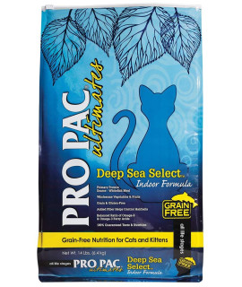 Pro Pac Ultimates Deep Sea Select Grain Free Dry Cat Food, 14 Lb.