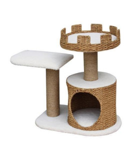 Fusion PP1134 Natural collection - cROWN - Paper Rope cat condo w2 Perch Levels (PetPalPP1134 )