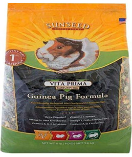 Sunseed 36038 Vita Prima Sunscription guinea Pig Food - High Fiber Timothy Formula 8 LBS