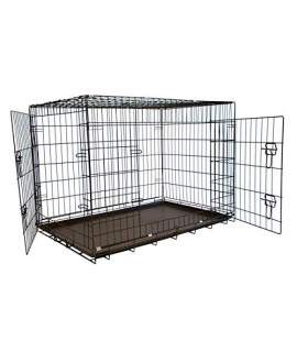 Iconic Pet Foldable Double Door Pet Training crate with Divider 24