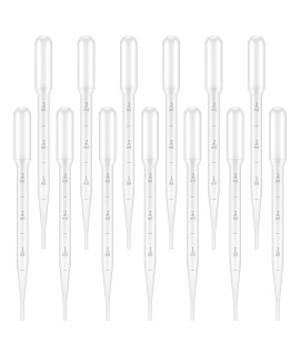 100PcS 3ml Disposable Plastic Essential Oils graduated Transfer Pipettes for Science Laboratory, Experiment, Essential Oils, Make up Tool