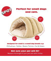 SPOT Cuddle Cave Dog Bed for Cats & Small Dogs Calming & Cozy Covered Sleeping Cushion for Cuddlers & Burrowers
