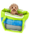 PET LIFE Bubble-Poly Tri-colored Winter Insulated Fashion Designer Pet Dog carrier One Size green Blue grey