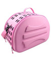 PET LIFE Narrow Shelled Lightweight Collapsible Military Grade Fashion Designer Travel Pet Dog Carrier Crate, One Size, Pink