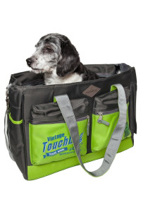 TOUcHDOg Active-Purse Water Resistant Designer Fashion Pet Dog carrier One Size Yellow green and Black