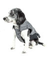 DOGHELIOS Altitude-Mountaineer Wrap-Velcro Protective Waterproof Pet Dog Coat Jacket w/ Blackshark Technology, Medium, Black, Grey