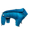 DOGHELIOS 'Thunder-Crackle' Full-Body Bodied Waded-Plush Adjustable and 3M Reflective Pet Dog Jacket Coat w/ Blackshark Technology, Small, Blue Wave