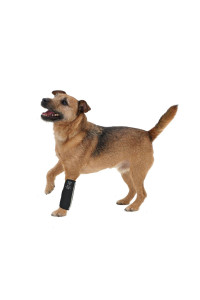 PET LIFE Extreme-Neoprene Joint and Hip Protective Recovery Supportive Reflective Pet Dog Sleeves Large Black