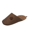 PET LIFE Slip-On Fashion Designer Polar Fleece Animated Slipper Pet Dog Bed House Shoes, One Size, Brown