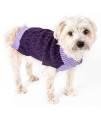 Pet Life A Oval Weaved Fashion Pet Sweater - Designer Heavy cable Knitted Dog Sweater with Turtle Neck - Winter Dog clothes Designed to Keep Warm