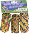 Planet Pleasures Woven Cylinder Foot Toy (3 Pack), Small