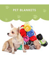 MarJunSep 5 Packs 5 Colors Lovely Pet Paw Prints Fleece Blankets for Dogs Cats Small Pets Animals