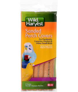 10 pack (60 covers total) of Wild Harvest P-84141 Sanded Perch 6 ct Covers for Small Birds