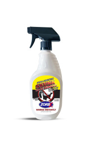 ZORBX Unscented Skunk Odor Remover Spray - Fast Acting Skunk Smell Removal Extra Strength Skunk Odor Eliminator for Dogs, House, Home, car, clothes Furniture (24 FL Oz)