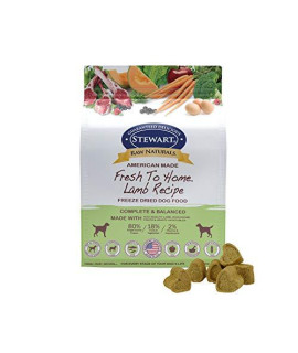 Stewart Raw Naturals Freeze Dried Dog Food Grain Free Made in USA with Lamb, Fruits, & Vegetables for Fresh To Home All Natural Recipe, 24 oz.