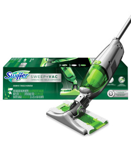 Swiffer Sweep And Vac Vacuum Cleaner For Floor Cleaning, 11 Piece Set Includes: 1 Rechargeable Vacuum Sweep, 8 Dry Cloths, 1 Battery Charger And 1 Replaceable Filter