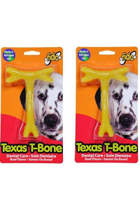 (2 Pack) Fido Texas T-Bone Dental Dog Bone, Beef Flavored, Medium 5-1/2