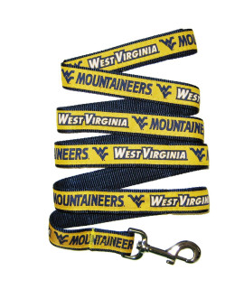 Pets First collegiate Pet Accessories, Dog Leash, West Virginia Mountaineers, Large