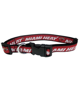 NBA MIAMI HEAT Dog collar, Size Large Best Pet collar for all Sports Fans