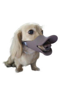 Nacoco Anti Bite Duck Mouth Shape Dog Mouth Covers Anti-Called Muzzle Masks Pet Mouth Set Bite-Proof (Coffee, S)