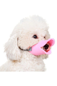 Nacoco Anti Bite Duck Mouth Shape Dog Mouth Covers Anti-Called Muzzle Masks Pet Mouth Set Bite-Proof (Pink, M)