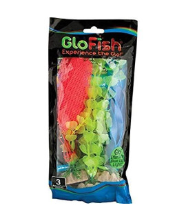 GloFish Plant Aquarium Decor, Multi-Color | 3-Count
