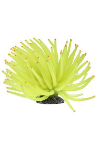 GloFish Yellow Anemone Ornament, Detailed aquarium Ornament, Creates A Glowing Effect