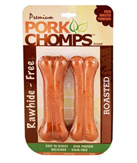 Premium Pork Chomps Roasted Pressed Bone 4, 2Ct