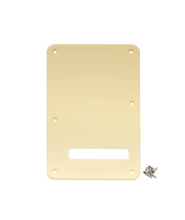 Musiclily Strat Back Plate Tremolo cavity cover Backplate for Fender USMexico Made Standard ST Stratocaster Modern Style Electric guitar, 1Ply cream