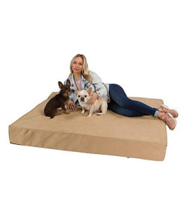 Dog Bed Lucky Dog gel Memory Foam X-Large KhakiTan