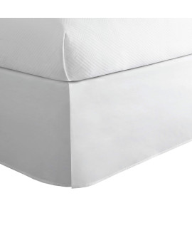 TODAYS HOME classic Tailored, Microfiber, 14 Drop Length Bed Skirt Dust Ruffle, King, White