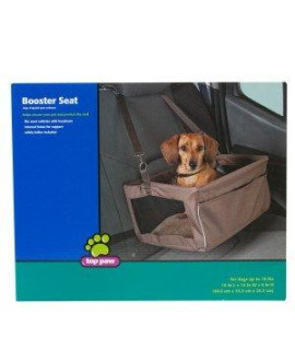 Top Paw Dog car Booster Seat Up to 18 Pounds Brown Tan 16 x 14 x 8