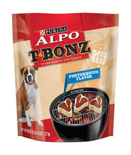 Purina ALPO Made in USA Facilities Dog Treats, TBonz Porterhouse Flavor - 45 oz. Pouch