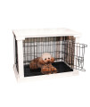 zoovilla White Dog cage with crate cover, Dog Kennel White Large