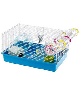 Ferplast Paula Small Hamster Cage | Fun & Interactive Cage Measures Measures 18.11L x 11.61W x 9.6H & Includes All Accessories