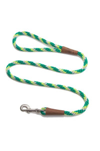 Mendota Pet Snap Leash - British-Style Braided Dog Lead, Made in The USA - Ivy, 12 in x 4 ft - for Large Breeds