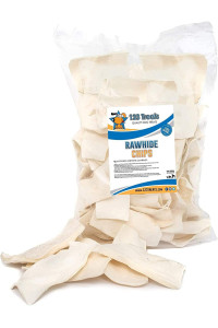 123 Treats Rawhide chips, Premium Rawhide Dog chews, Natural grass Fed Livestock with No Hormones, Additives or chemicals, Tasty Long Lasting chews for Dogs, Improve Oral Health, 11 Lbs