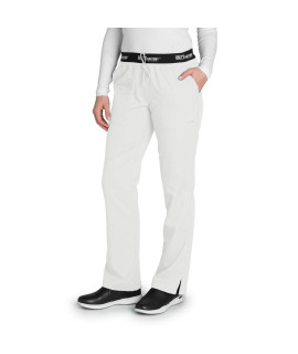 greys Anatomy 4275 3 Pkt Logo Waist Pant with Drawstring (White, XXX-Large)