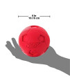Nerf Dog Soccer Ball Dog Toy with Interactive Squeaker, Lightweight, Durable and Water Resistant, 4 Inches, for Medium/Large Breeds, Single Unit, Red