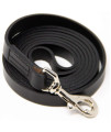 Logical Leather 6 Foot Dog Leash - Best for Training - Heavy Full grain Leather Lead - Black