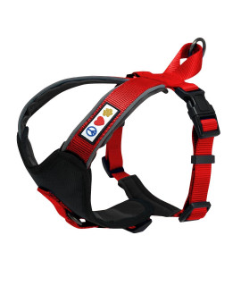 Pawtitas Vest Adjustable Padded Reflective Dog Harness Provides comfort control for Walk Train and Reduces Pull Tugging great Pet Accessories Step in Dog Harness Medium Red Vest