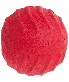 Jolly Pets Tuff Tosser Bouncing Ball Tog Toy/Treat Holder, 3 Inches, Red
