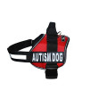 Autism Nylon Service Dog Vest Harness. Purchase Comes with 2 Reflective Autism Dog Removable Patches. Please Measure Your Dog Before Ordering