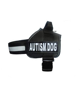 Autism Nylon Service Dog Vest Harness. Purchase Comes with 2 Reflective Autism Dog Removable Patches. Please Measure Your Dog Before Ordering