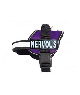 Nervous Nylon Service Dog Vest Harness. Purchase Comes with 2 Reflective Nervous Removable Patches. Please Measure Your Dog Before Ordering
