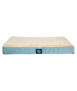 Serta Orthopedic Quilted Pillowtop Dog Bed, Large, Blue