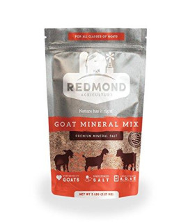REDMOND Goat Mineral Supplement Mix, Unrefined Salt (5 LB)