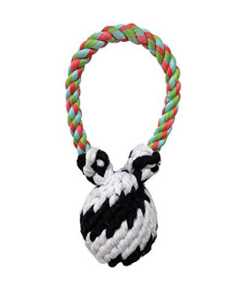 Scoochie Pet Products Super Scooch Squeaker Bear Rope Tug Dog Toy, Small, 8-Inch